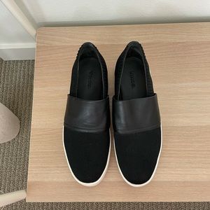VINCE Black Slip On Sneakers